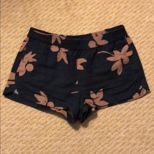 J.Crew Flowered  Linen/Cotton Shorts